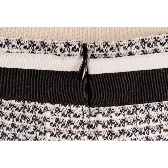 INC Black & Off White Tweed Sheath Career Cocktail Slip Dress Size 10 - Picture 4 of 5